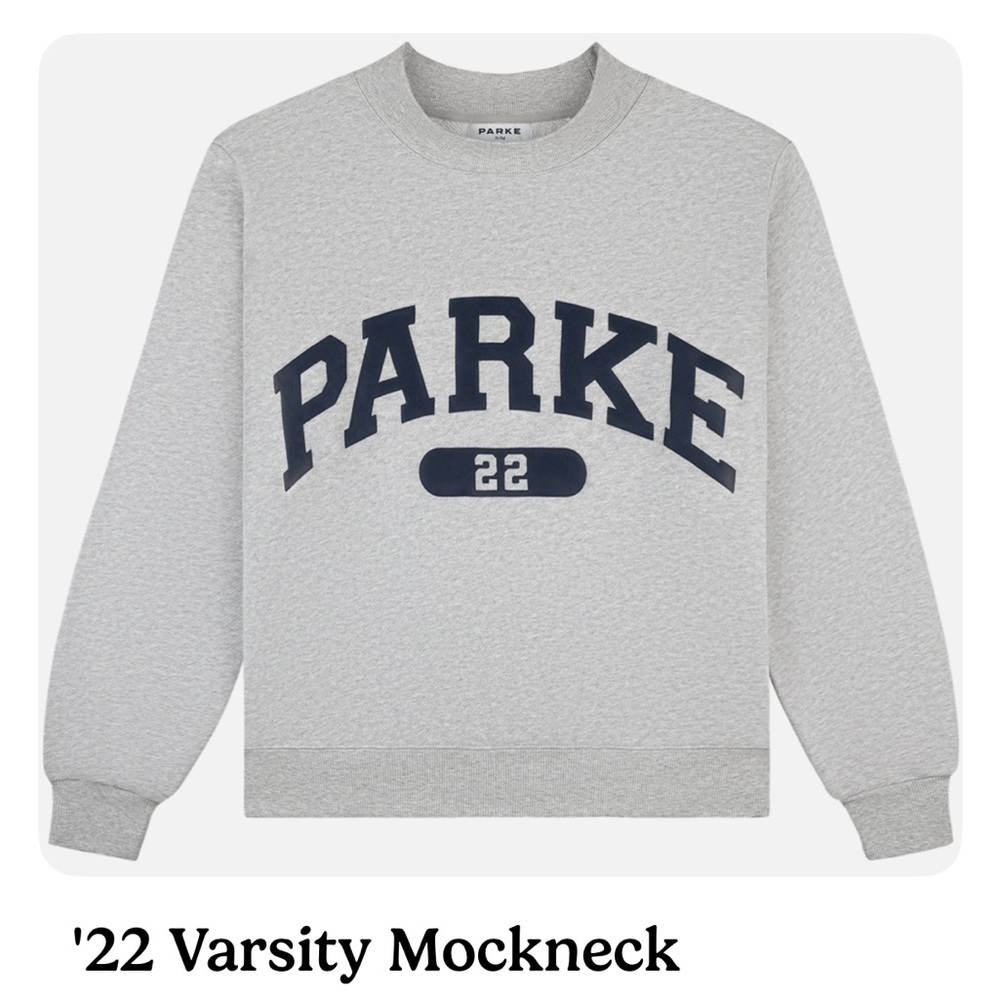 Parke Varsity Crewneck Top - Gray